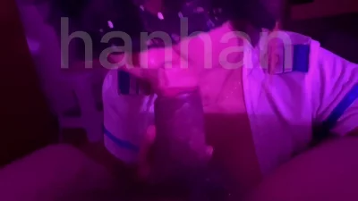 重庆骚母狗跪姿口交，最后吞精